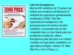 libro libre de transgénicos Mae Wan Ho